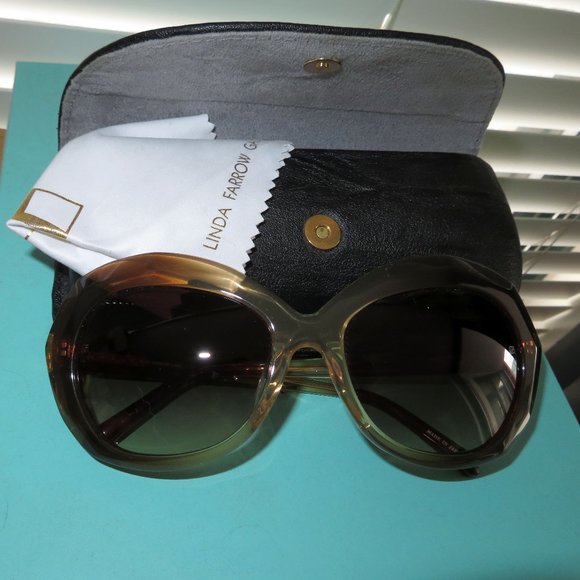 Linda Farrow Luxe Oversized Beveled Sunglasses main image 3